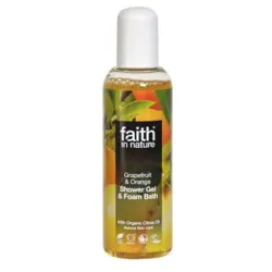 Faith in nature Shower gel grape & orange, 100 ml.