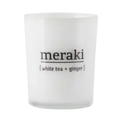 Meraki Duftlys White tea & ginger, Dm.: 5,5 cm, H.: 6,7 cm.