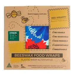 Bee Wrappy Beeswax Food Wraps 3 Pack