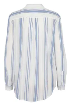 Bella Beluga Spa Shirt, White/Navy Stripe
