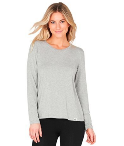 Boody Women's Long Sleeve Round Neck T-Shirt grå str. L