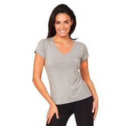 Boody Women's V-Neck T-Shirt lysegrå str. XL