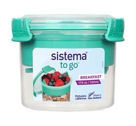 Sistema Madkasse breakfast to go, ass. farver, 1stk.