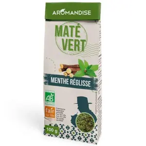 Aromandise Maté vild grøn m. mint & lakrids Ø, 100g