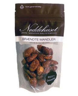 Nøddehuset Brændte Mandler, 85g.