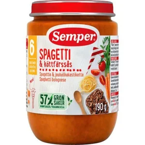 Semper Spaghetti Bolognese fra 6 mdr., 190g