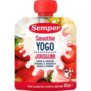 Semper YOGO Smoothie med banan & jordbær fra 6 mdr., 90g