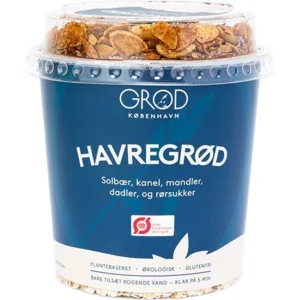 GRØD Havregrød m. solbær, kanel, mandler, dadler Ø & rørsukker, 70g