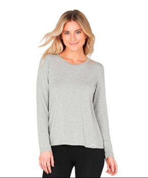 Boody Women's Long Sleeve Round Neck T-shirt Grå str. M.