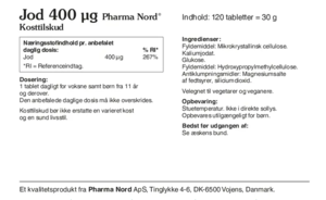 Pharma Nord Jod 400µg, 120stk.