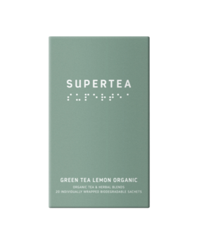 Supertea Green Tea Lemon Øko Tebreve, 20stk.