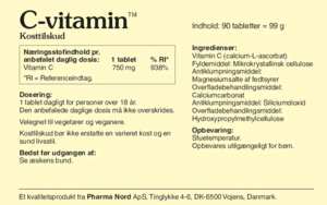 Bio C-Vitamin 750mg, 90tabl.