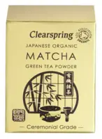 Matcha grøn te pulver Clearspring (ceremonial grade) Ø, 30g.