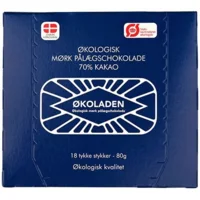 Økoladen Mørk pålægschokolade 70% 18 stk Ø, 80g