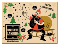 Bagsværd Lakrids Adventskalender 2024, 4 x 160g