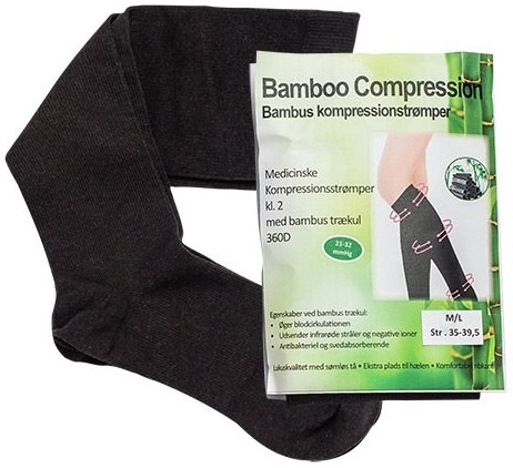 Billede af Bamboo Pro Bambus kompressionsstrømper kl. 2 Str. M/L 1stk. hos Ren-velvaereshop.dk