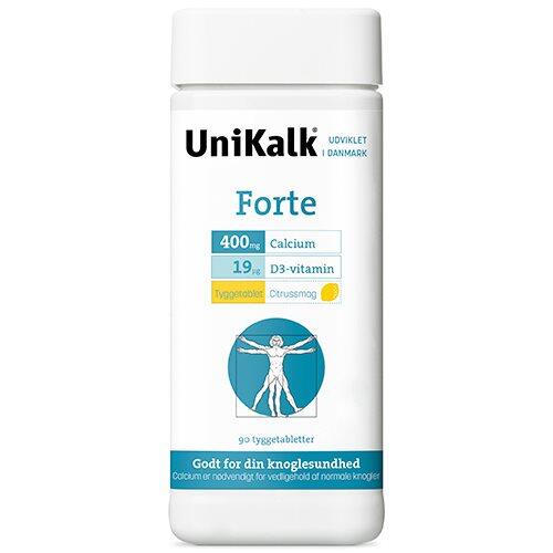 Billede af UniKalk Forte tyggetablet m. citrussmag 90tabl.