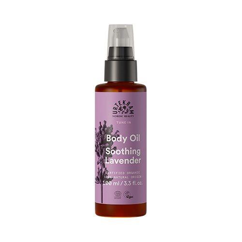 Se Urtekram Bodyoil Soothing Lavender, 100ml. hos Ren-velvaereshop.dk