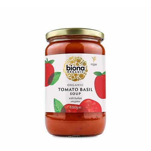 Billede af Biona Organic Tomat- & basilikumsuppe Ø, 680g