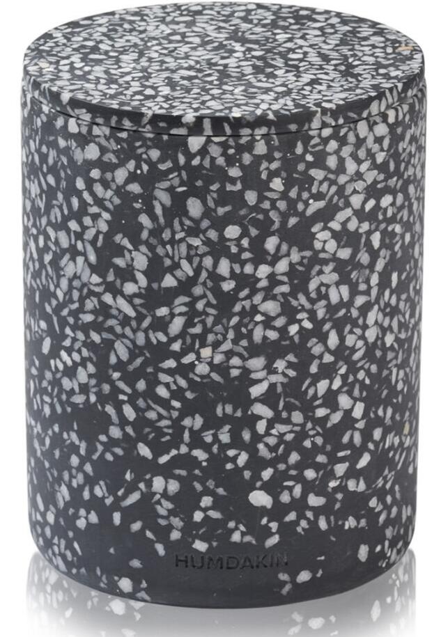 Humdakin BOLOGNA Terrazzo Vase med låg, sort