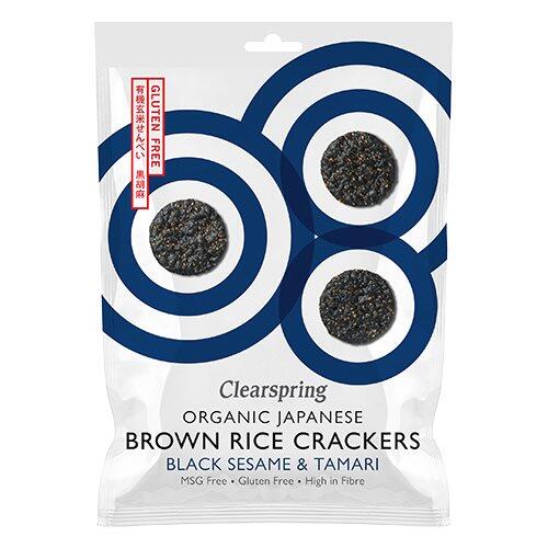 Clearspring Rice Cracker black sesame Ø, 40g