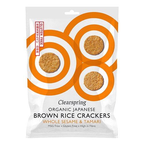 Clearspring Rice Cracker sesame Ø, 40g