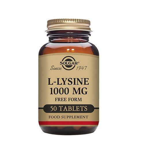 Billede af Solgar L-Lysine 1000 mg, 50tab hos Ren-velvaereshop.dk
