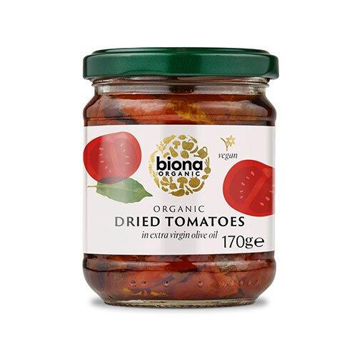 Billede af Biona Organic Soltørrede tomater i olivenolie Ø, 170g