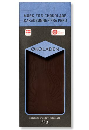 Økoladen Chokolade mørk 70% Ø, 75g.