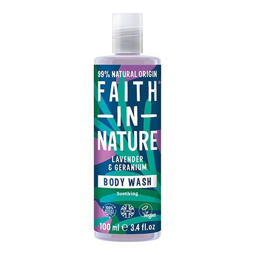 Billede af Faith In Nature Body Wash Lavendel & Geranium, 100ml hos Ren-velvaereshop.dk