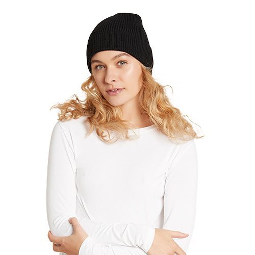 Boody Beanie hue Ribbed Knit sort one-size