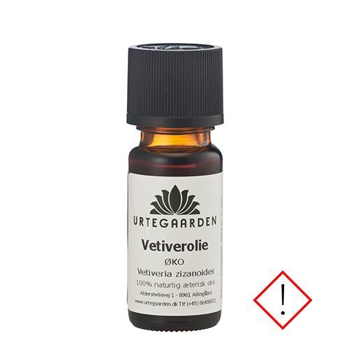 Urtegaarden Vetiverolie ØKO, 10ml.