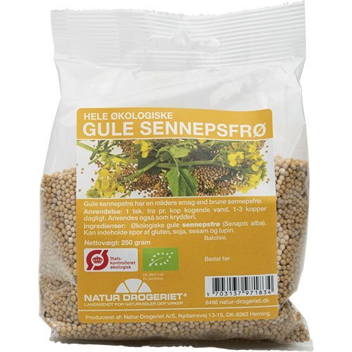 Natur-Drogeriet Gule sennepsfrø hele Ø, 250g