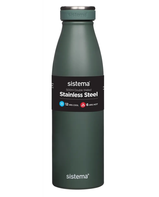 Sistema Drikkedunk m/termo steel, Nordic Green, 500ml.