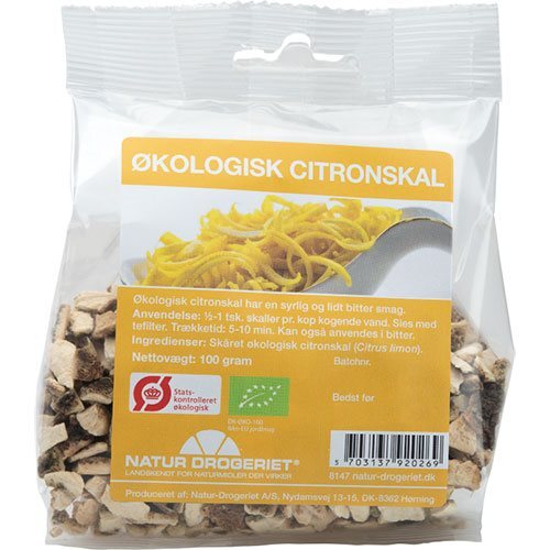 Natur-Drogeriet Citronskal tørret Ø, 100g.