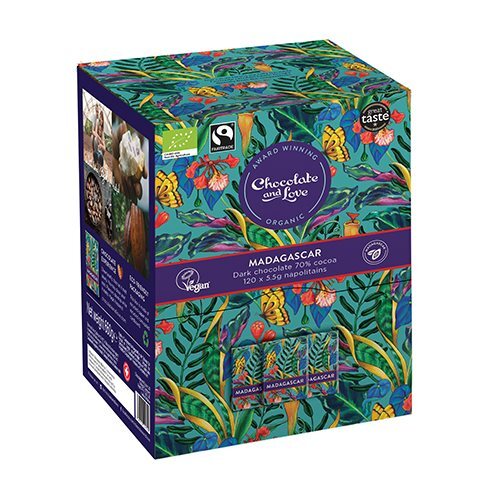 Chocolate and Love Madagascar Dispenser box 120x5.5g chokolader. Ø, 60g.