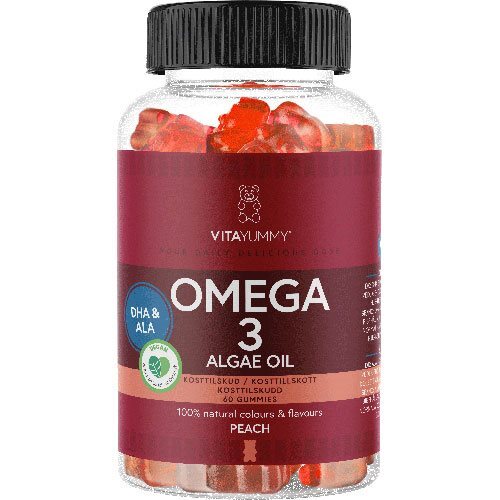 Vita Yummy Omega 3 Peach, 60gum.