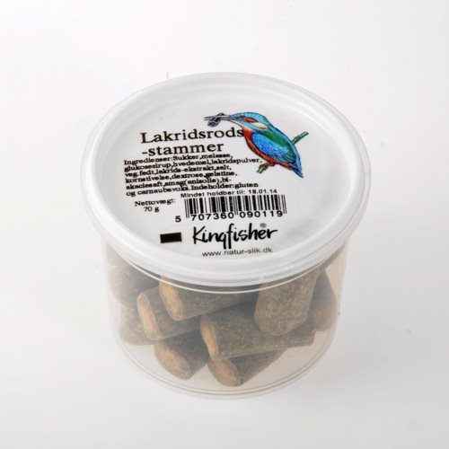 Kingfisher Lakridsrodsstammer, 70g.