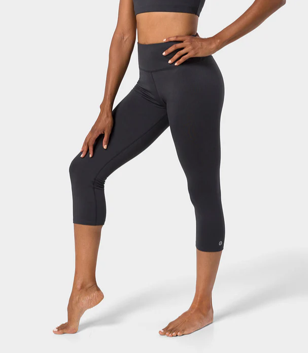 Manduka "Dhara" Capri Leggings, Phantom, Str M.