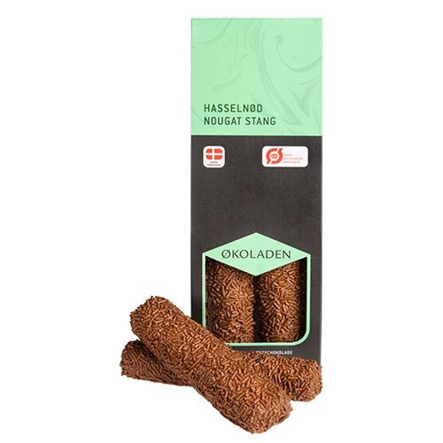 Økoladen Nougat stang hasselnød Ø, 75g.