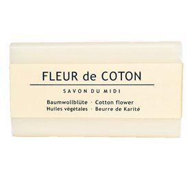 Midi sæbe bomuldsblomst med sheasmør Vegan Fleur de Coton, 100g.