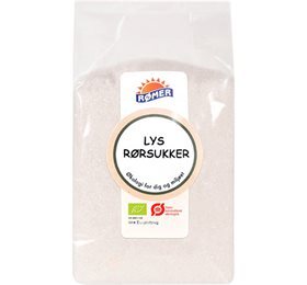 Rømer Rørsukker lys fin Ø, 500g.