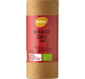 DAVA øko chili, knust Ø, 25g.