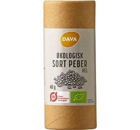 DAVA øko sort peber, hel Ø, 40g.