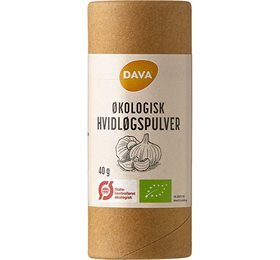 DAVA øko hvidløgspulver Ø, 40g.